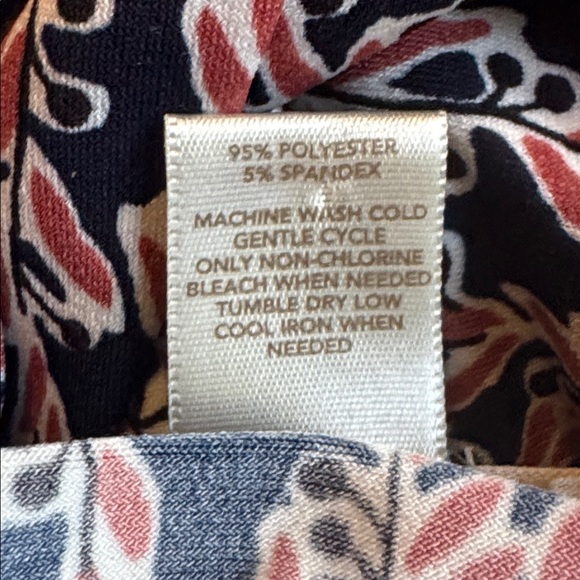 LOFT size small Pink and navy  Patterned tie Dress S 4/6 - Picture 13 of 13